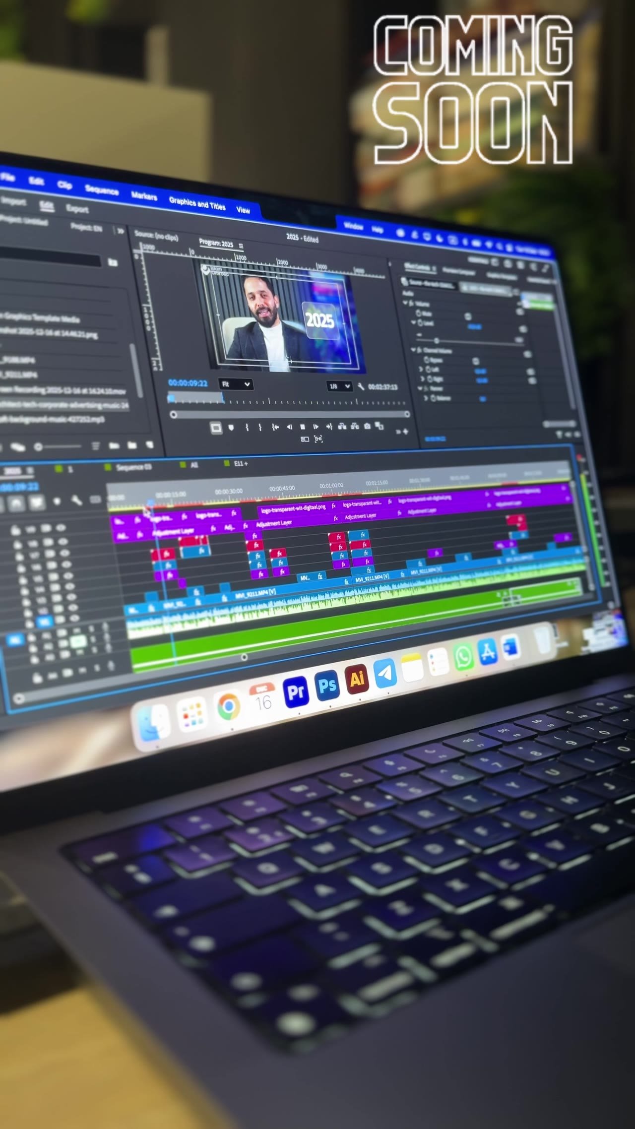 In de montage
