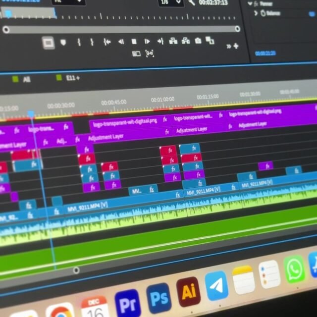 In de montage