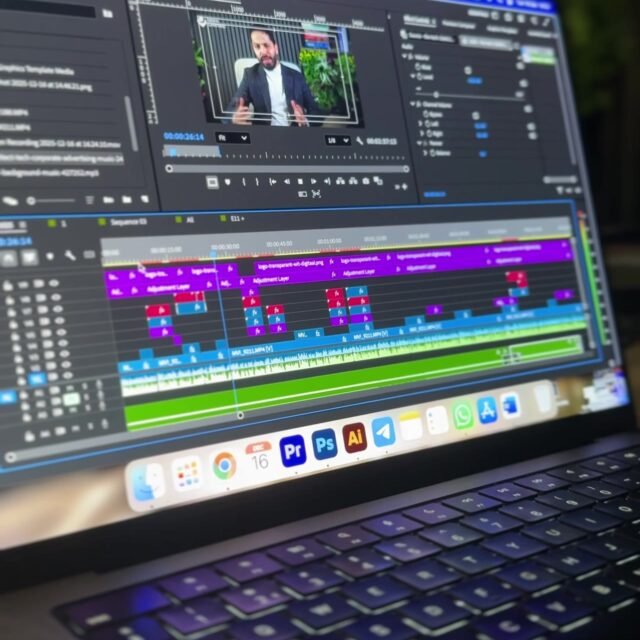 In de montage