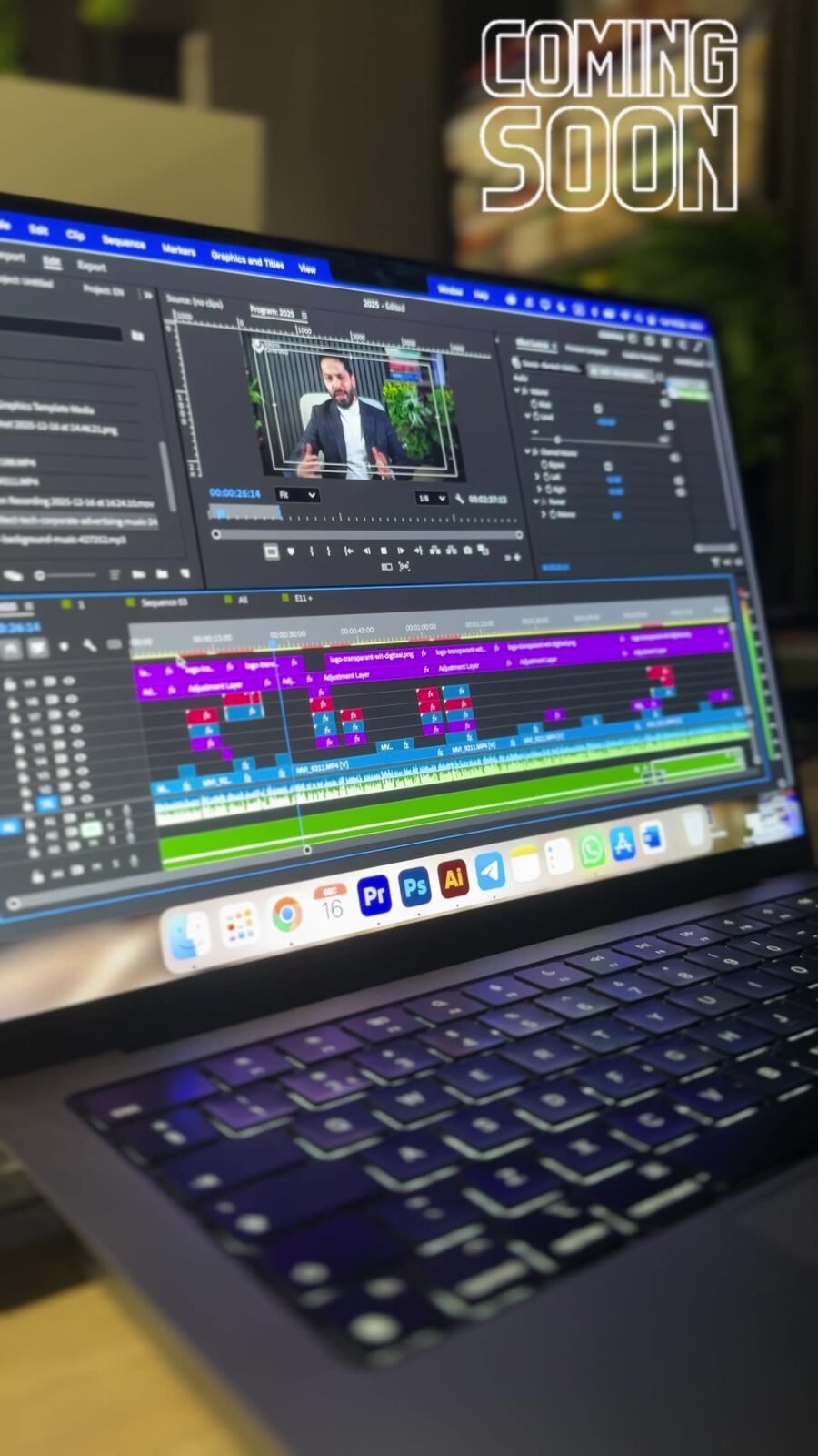 In de montage